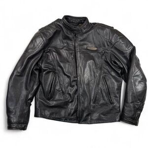 Harley Davidson FXRG Leather Jacket Mens Large Padded Armor 3 in 1 Heavyweight